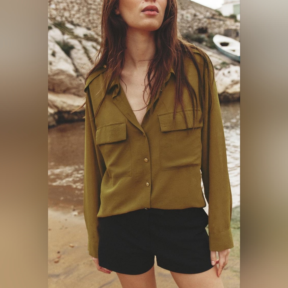 ZARA WRINKLED LOOK SHIRT